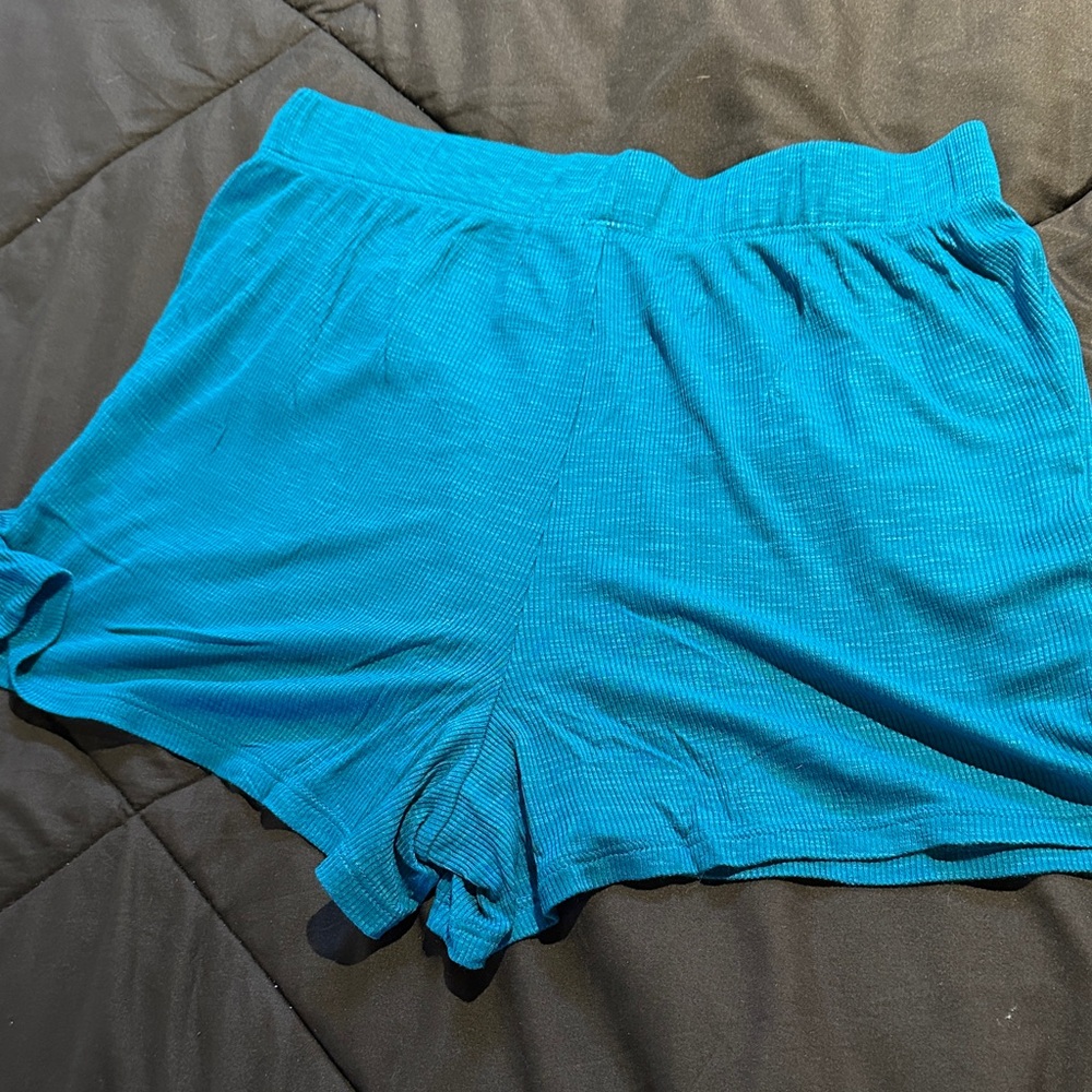 Vibrant Blue Women's Athletic Shorts - Picture 3 of 3